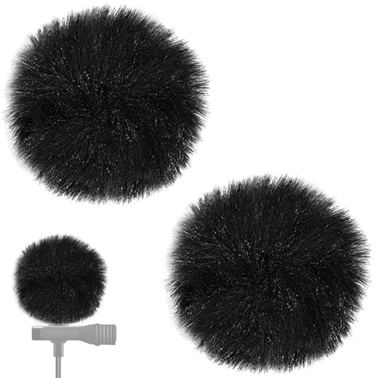 ピンマイクウインドマフ 2個入り ヘアウィンドシールド ピンマイク 風防 ラベリアマイクウィンドシールド ノイズキャンセリングマイクアクセサリー