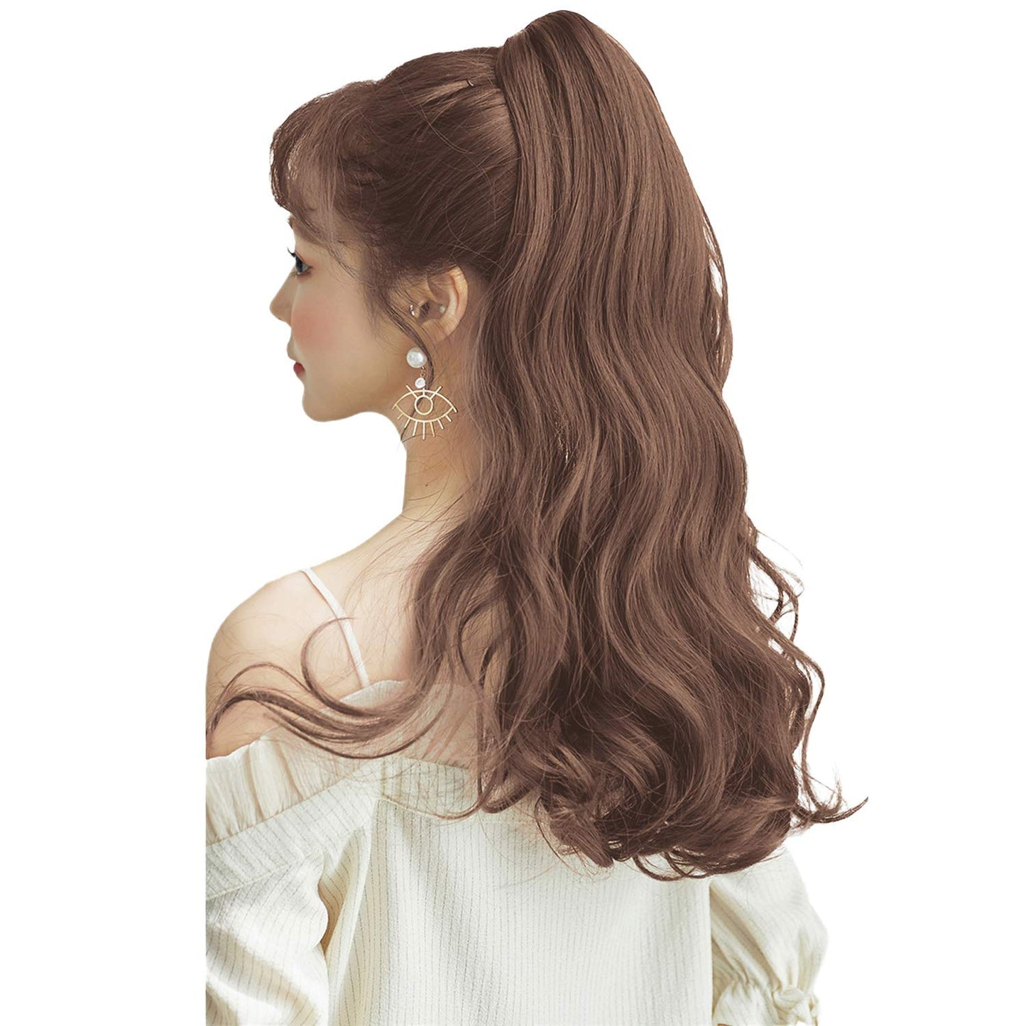 ポニーテール ウィッグ ロング クリップ 女性 かつら ウェイブ ポイントウィッグ カール エクステ ふわふわ巻き髪 wig ナチュラル 小顔効果