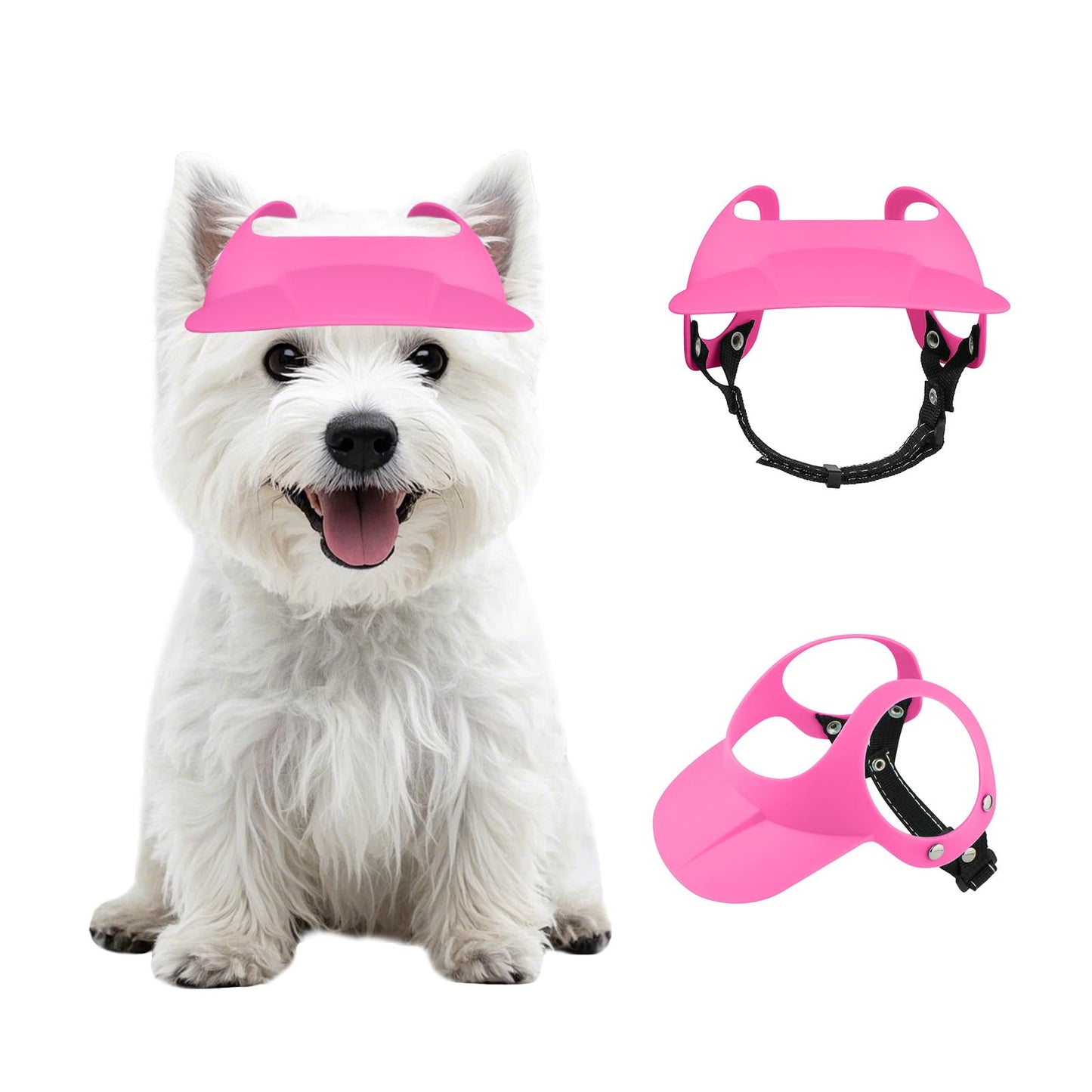 犬 バイザー 犬ぼうし小型夏用 マジックテープで調節可能 アウトドアや四季 7.5～12.5kgの中小型犬に対応 散歩やサイクリング、ブルー