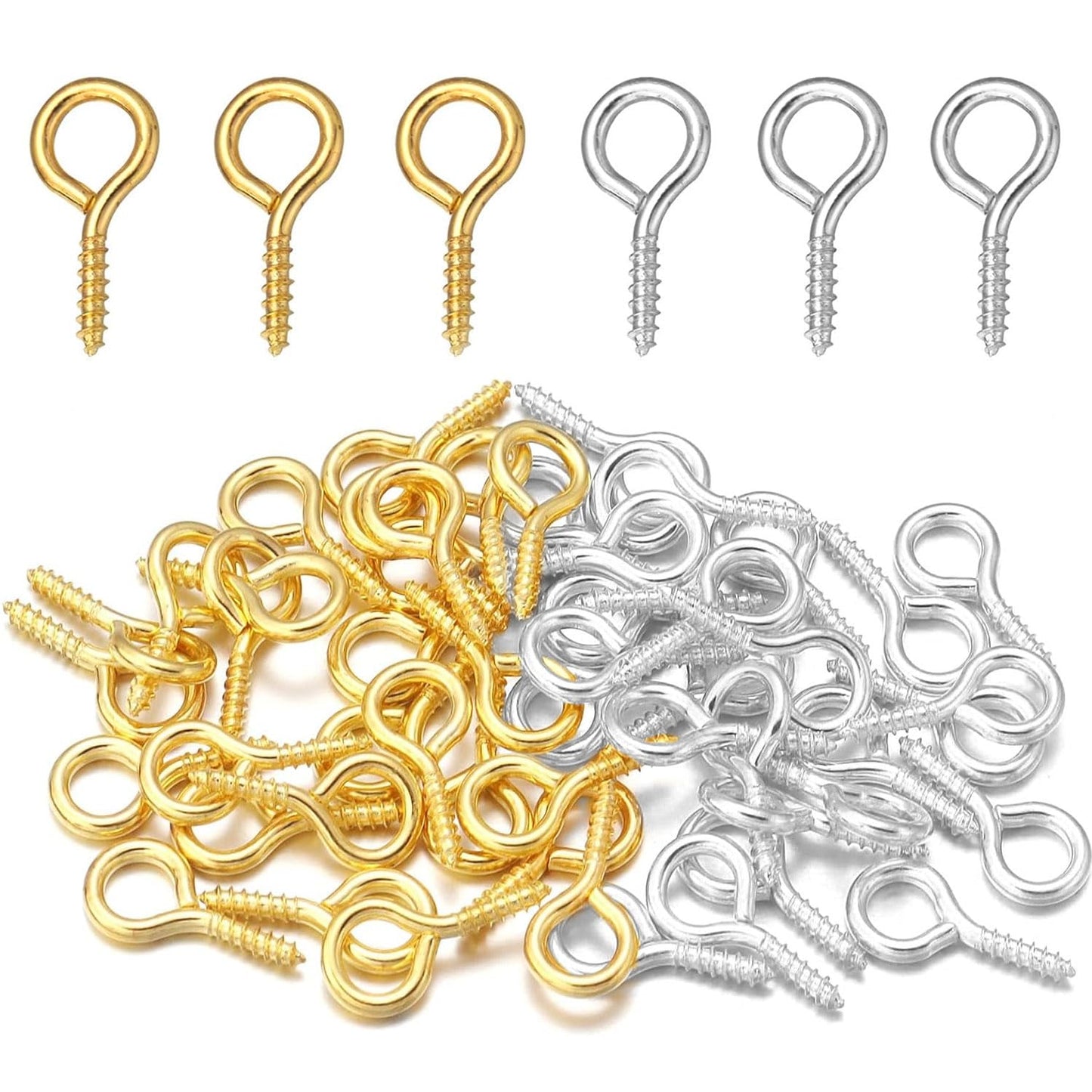 スパイラル加熱 約100個 4*8mm セット ヒートパス UV樹脂パーツ ネジ イカリング 金属パーツ DIY材料 作業用品 ハードウェアアクセサリー