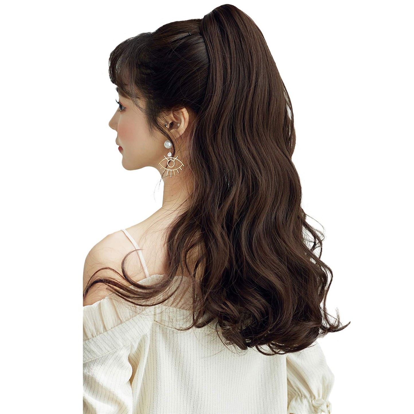 ポニーテール ウィッグ ロング クリップ 女性 かつら ウェイブ ポイントウィッグ カール エクステ ふわふわ巻き髪 wig ナチュラル 小顔効果