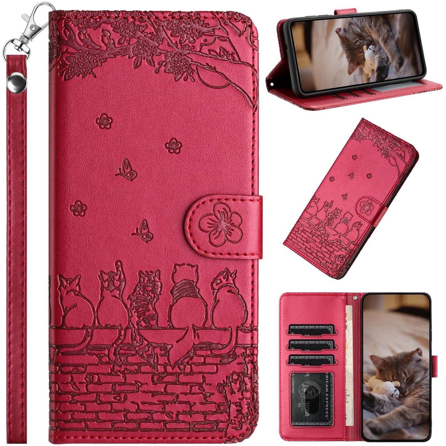 Galaxy S25 ケース 手帳型 Galaxy S24/S25 ケース Galaxy S25 SC-51E ケース 手帳型 ギャラクシーS25 ケース 手帳型 かわいい 携帯ケース アンドロイド Galaxy S25 ソフトTPUインナーシェル 精密カットアウト マルチカード収納 桜柄マグネット開閉式 キャッシュポケット 耐衝撃保護 調整可能 レベリングスタンド[青色]