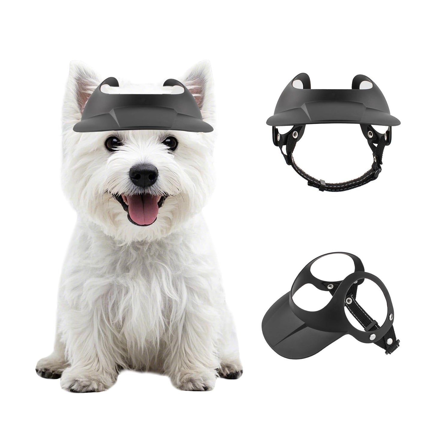 犬 バイザー 犬ぼうし小型夏用 マジックテープで調節可能 アウトドアや四季 7.5～12.5kgの中小型犬に対応 散歩やサイクリング、ブルー