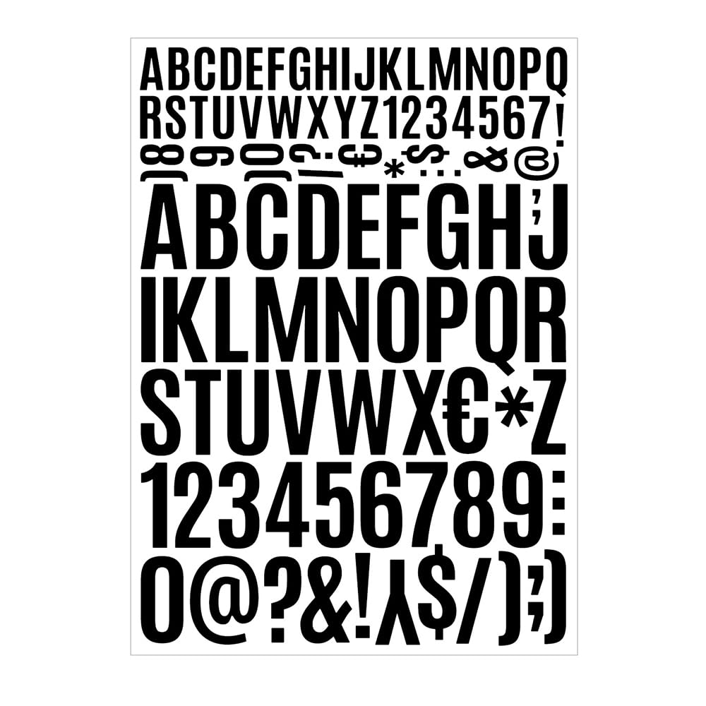 アルファベット数字 シール 5枚セット 2cm, 4cm 数字 大文字 小文字 ステッカー 防水 自己粘着 DIY シール