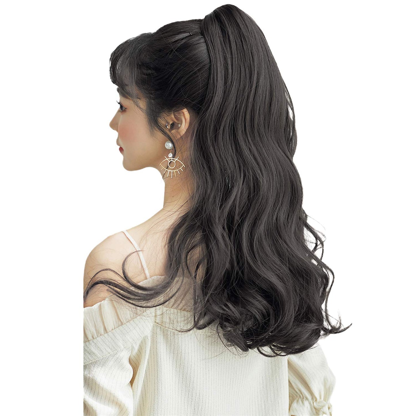 ポニーテール ウィッグ ロング クリップ 女性 かつら ウェイブ ポイントウィッグ カール エクステ ふわふわ巻き髪 wig ナチュラル 小顔効果