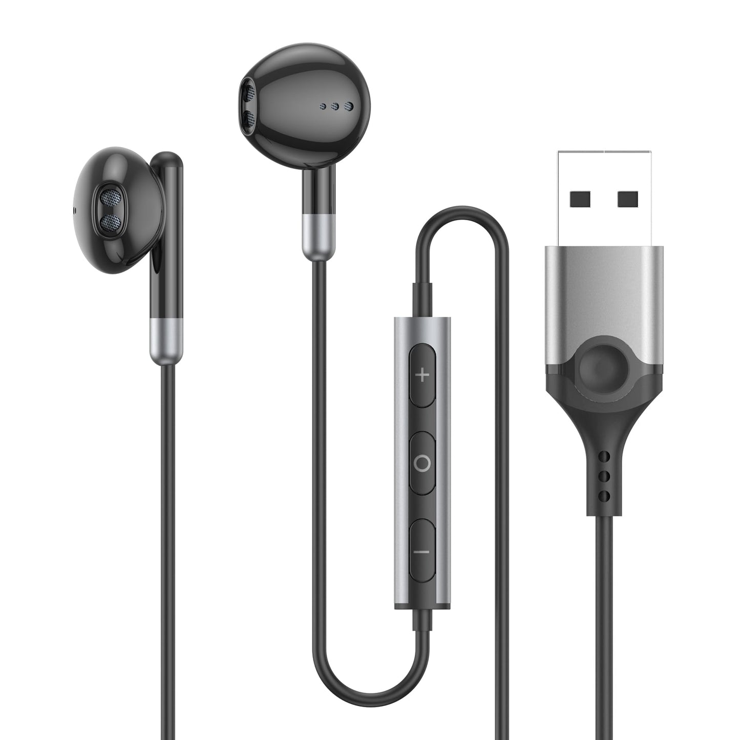 イヤホン マイク USB 有線 ヘッドセット 【2.3m】 マイク付きイヤホン 通話可能 音量調節 HIFI音質 テレワーク WEB会議 Zoom パソコン用 ゲーミング USB-A ポート搭載のデスクトップ、コンピュータ、PC、ラップトップなどに対応