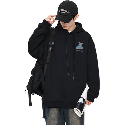 パーカー トレーナー メンズ おしゃれ Tシャツ プルオーバー カジュアル ゆったり 大きいサイズ 丸首 長袖 柔らかい 軽い 人気 秋服 コットン 部屋着 トップス ルームウェア スウェット 可愛い 保温 春 秋 冬
