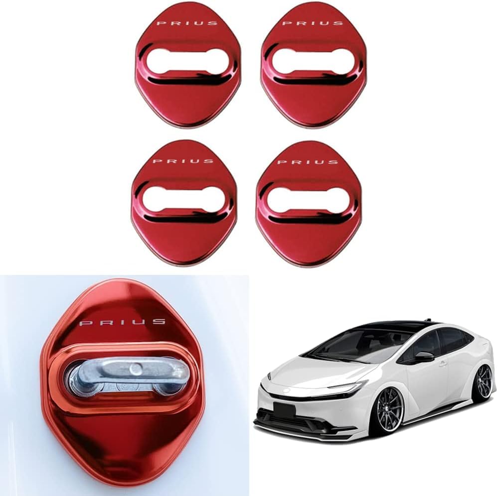 新型プリウス 60系 ドアロックカバー 5代目 ZVW60 ZVW65 MXWH60 MXWH65 (2023年1月~現在) 車種別設計 ドアテール防錆 ステンレス製 防錆コーティング仕様 4色選択可能 装飾外装パーツ 簡単取付 自動車部品 4個