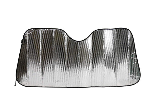 サンバイザーに挟むだけ かんたん着脱 スジガネ入りサンシェード Lサイズ 780x1450mm 吸盤不使用だからフロントガラスに吸盤アトが残らない 丈夫で長持ち&へたれない 飛び出しにくい安全設計のスジガネ入り 内装の劣化やダメージ、日焼け防止 表面温度、内部温度の上昇を防ぐ 紫外線対策、防犯対策、車中泊やプライバシー保護に