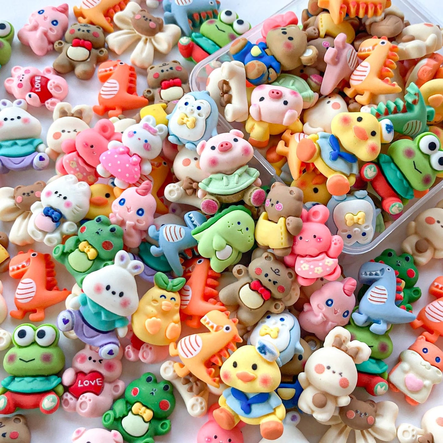 デコパーツ ミックス ミニチュア レジンデコ 貼り付け デコレーションパーツ アクセサリーパーツ デコ カボション 手芸 クラフト 可愛い 半透明 動物モチーフ