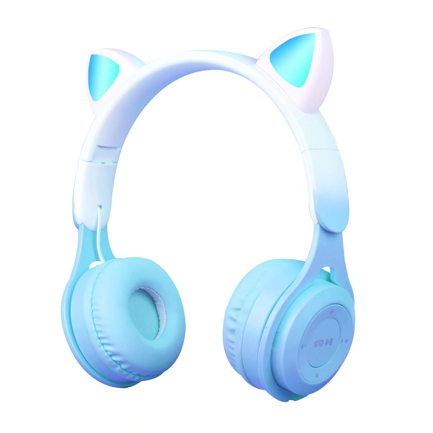 子供用ヘッドホン無線/有線ヘッドホン 85 dB安全音量制限 マイク付き 猫耳LEDライトデザイン Bluetooth5.0/ワイヤ長 1m TFカード挿入可能 サイズ調節可能 学校/タブレット/旅行/ MP3