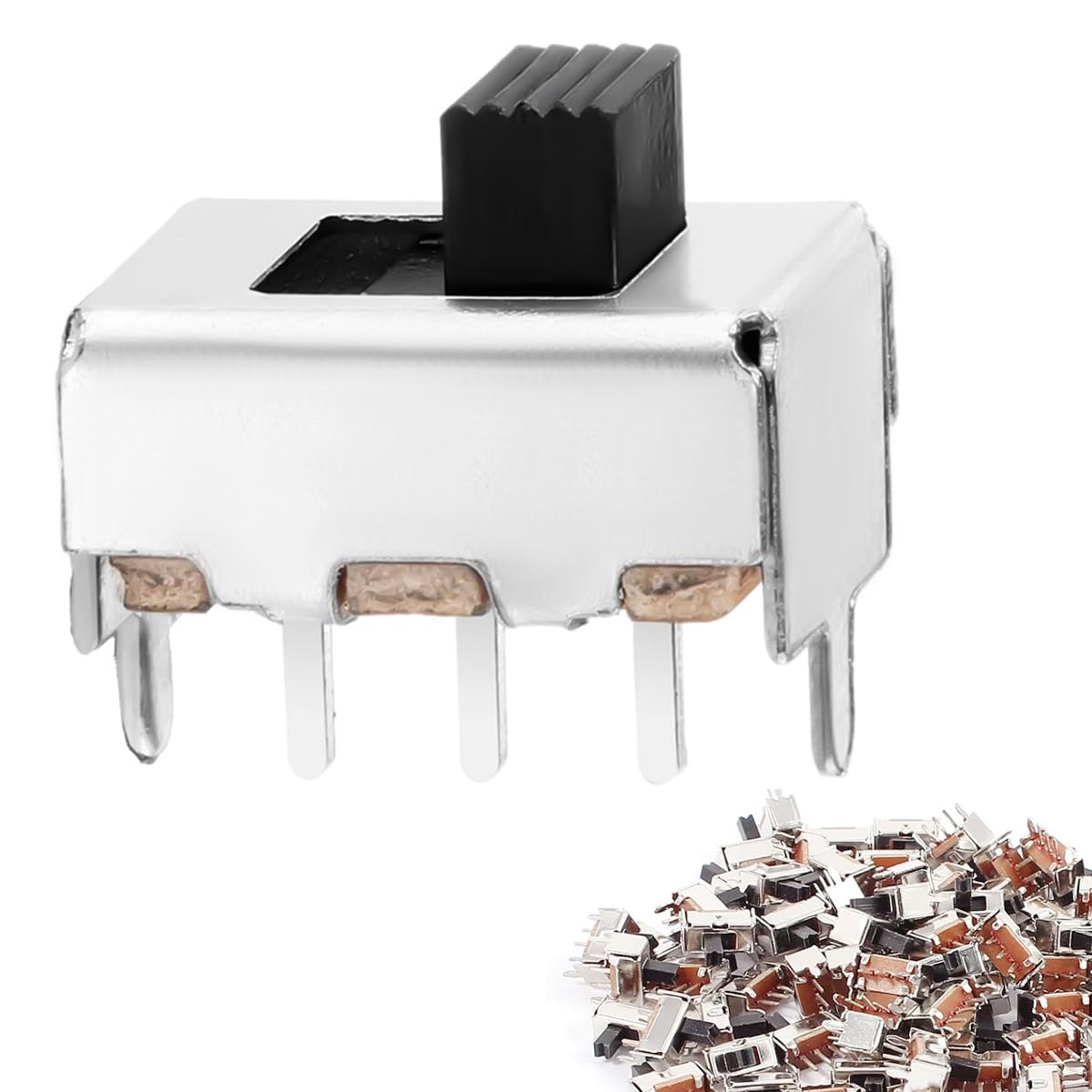 ミニ マイクロ スライド スイッチ 5 mm 高ノブ垂直パネル マウント スライド スイッチ SPDT 3 ピン 2 ポジション DC 50 v 0.3A ラッチング トグル スイッチ