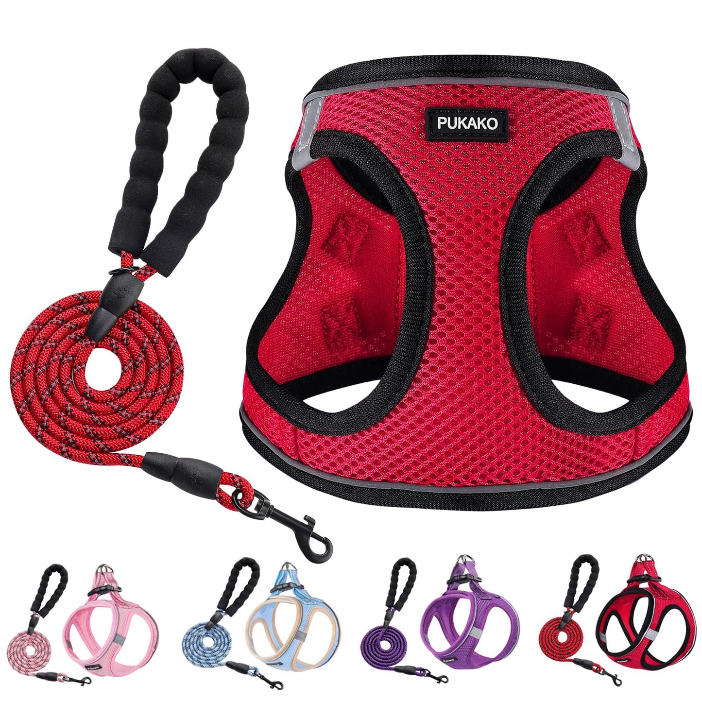 犬 ハーネス 猫 リードセット ボディリング 小型犬用 犬用ハーネス 猫用 服 メッシュ素材 身体にやさしい リフレクタ付き 調節可能 散歩 着脱簡単 伸び防止 人気 ファッション 可愛い