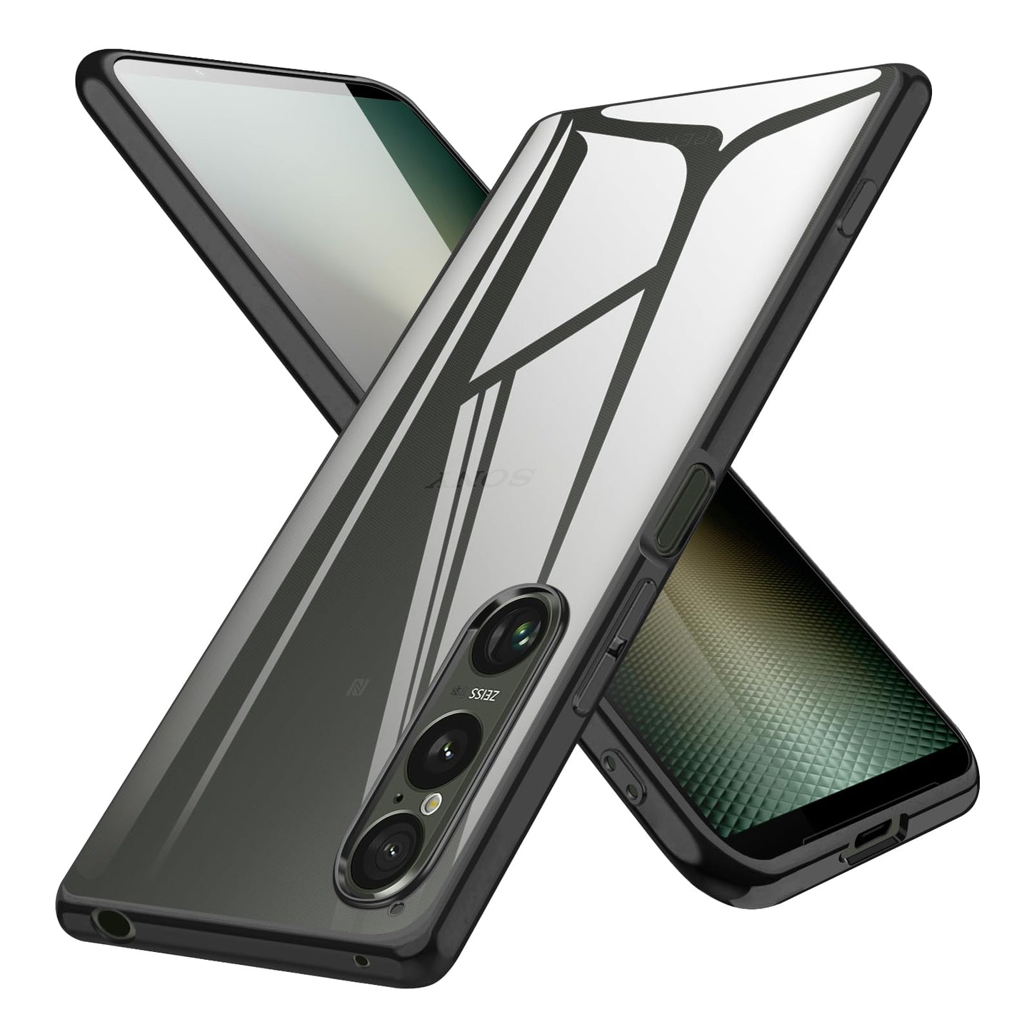 ケース クリア SO-51E SOG13 スマホケース 透明 TPU ワイヤレス充電 XQ-EC44 軽量 薄型 ソニー エクスペリア 1VI カバー 背面クリア 黒 ソフト ストラップホール付き 保護カバー 衝撃吸収 ブラック