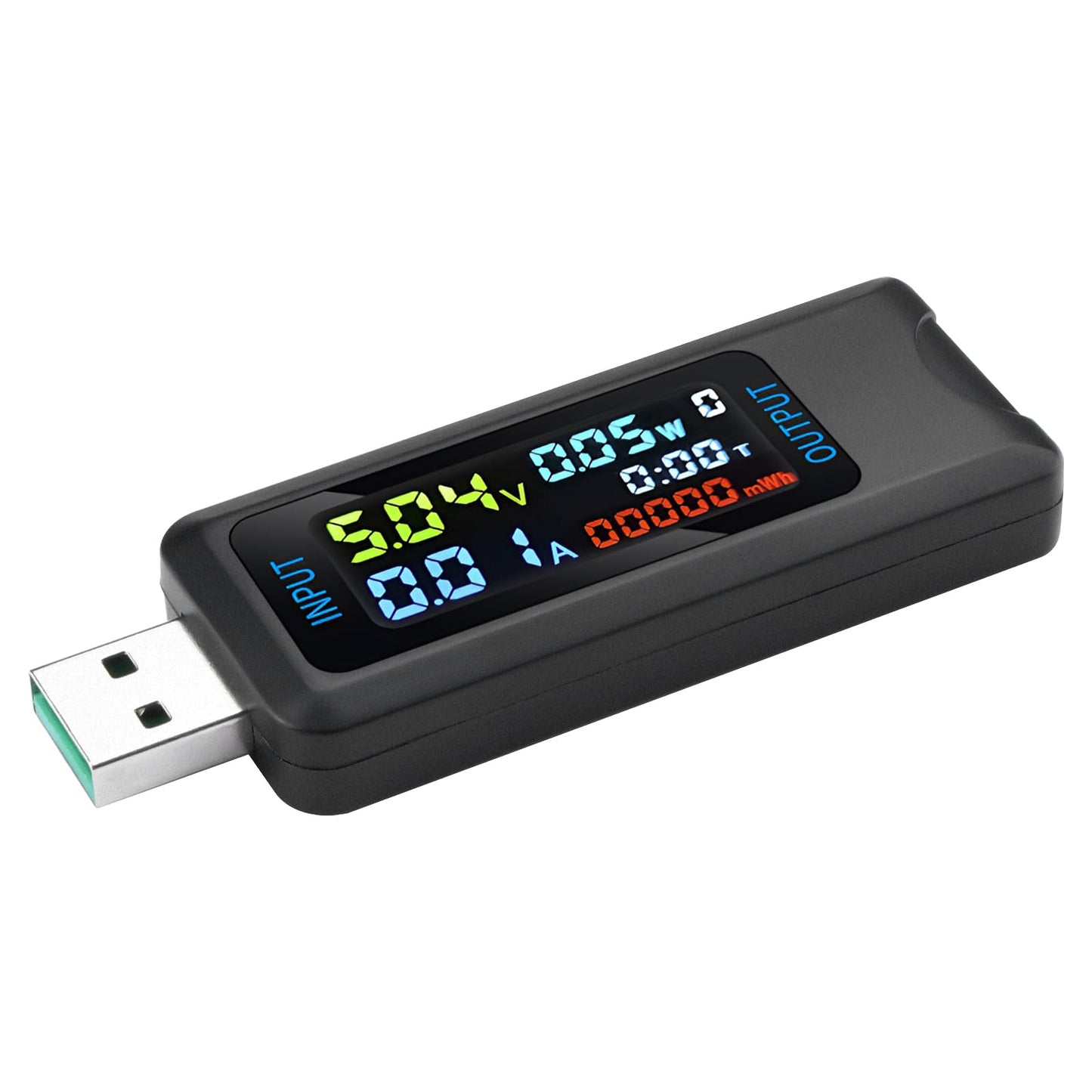 USB C テスター 多機能デジタルテスター DC 4.5-36V 0-8A 電流電圧計 電力容量テスター 複数の急速充電プロトコルに対応 HDスクリーン リアルタイムモニター メモリー機能 Type-C充電器