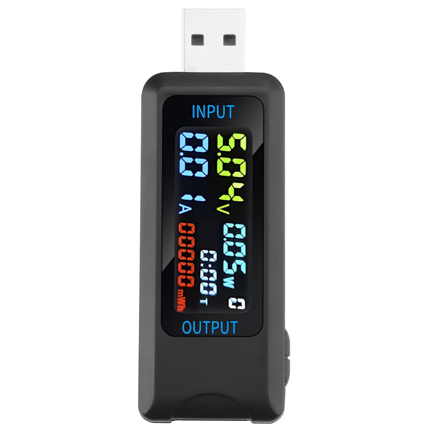 USB C テスター 多機能デジタルテスター DC 4.5-36V 0-8A 電流電圧計 電力容量テスター 複数の急速充電プロトコルに対応 HDスクリーン リアルタイムモニター メモリー機能 Type-C充電器