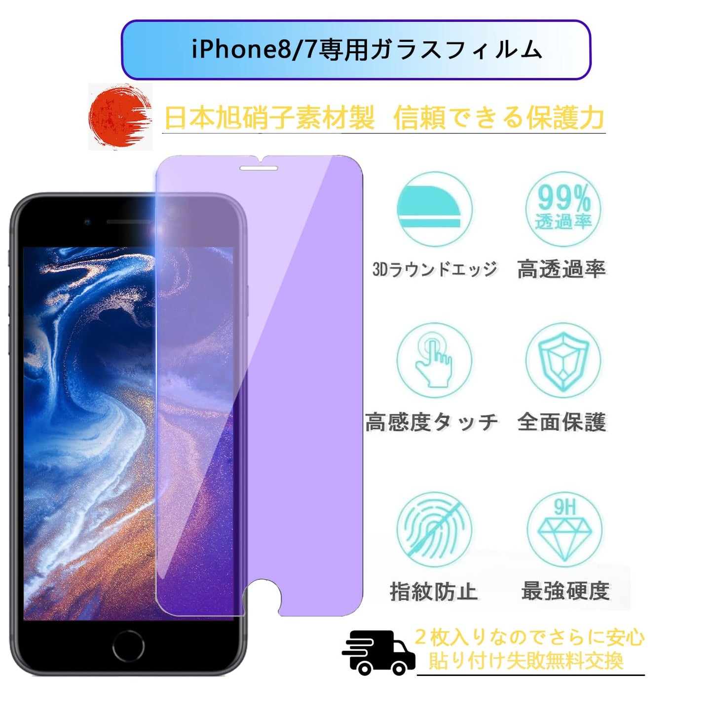 【アンチグレア】 iPhone11 ガラスフィルム さらさら アイフォン XR フィルム サラサラ タッチ感 iPhone11 保護フィルム ゲーム用 iPhone 10r 強化ガラス 保護シート 反射 防止 【タッチ感/滑らか/指紋 防止/キズ防止/ノングレア/つや消し/音ゲー/2枚セット/6.1インチ】
