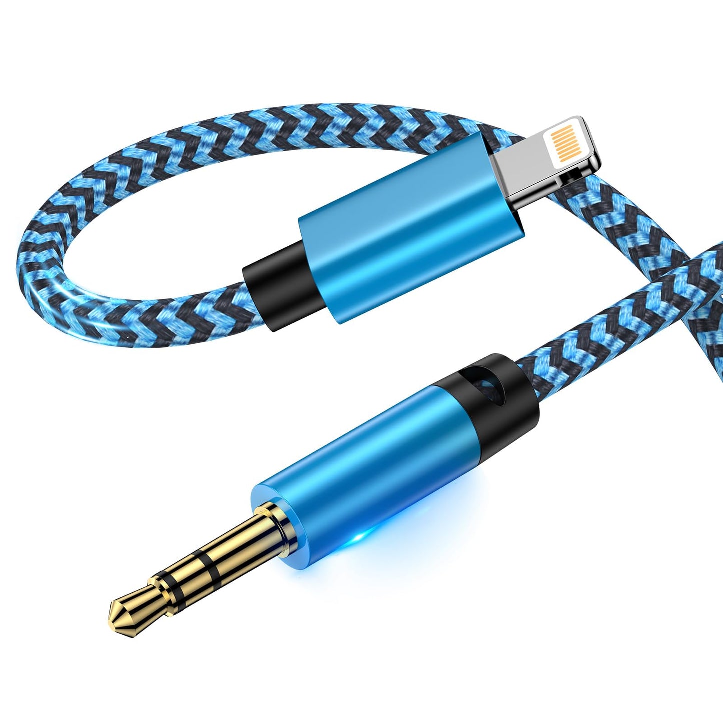iPhone AUX ケーブル Lightning to 3.5mm ステレオケーブル HiFi音質 高耐久ナイロン編 1m MFi 認証 ライトニングオーディオ Lightning aux 変換ケーブル iphone aux 車載用オーディオケーブル iPhone/iPad/iPod用 ヘッドホン/ホームステレオ/カーステレオ/スピーカー など対応