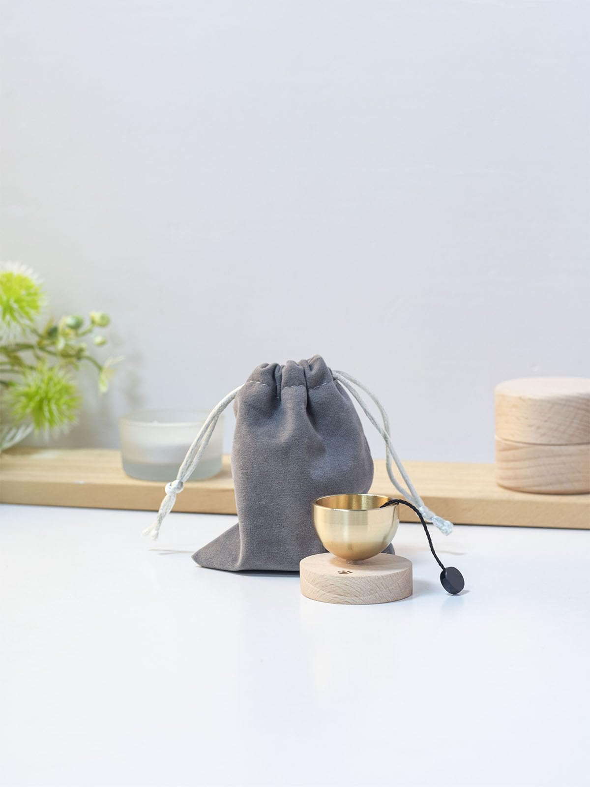 ペット 仏具 おりん 真鍮製 ペット 仏具 おりんセット 綺麗な音色 ペット 仏壇 おりん 天然木製 ペット供養 メモリアル ミニおりん コンパクト 動物 ペット 猫犬の足跡 かわいい
