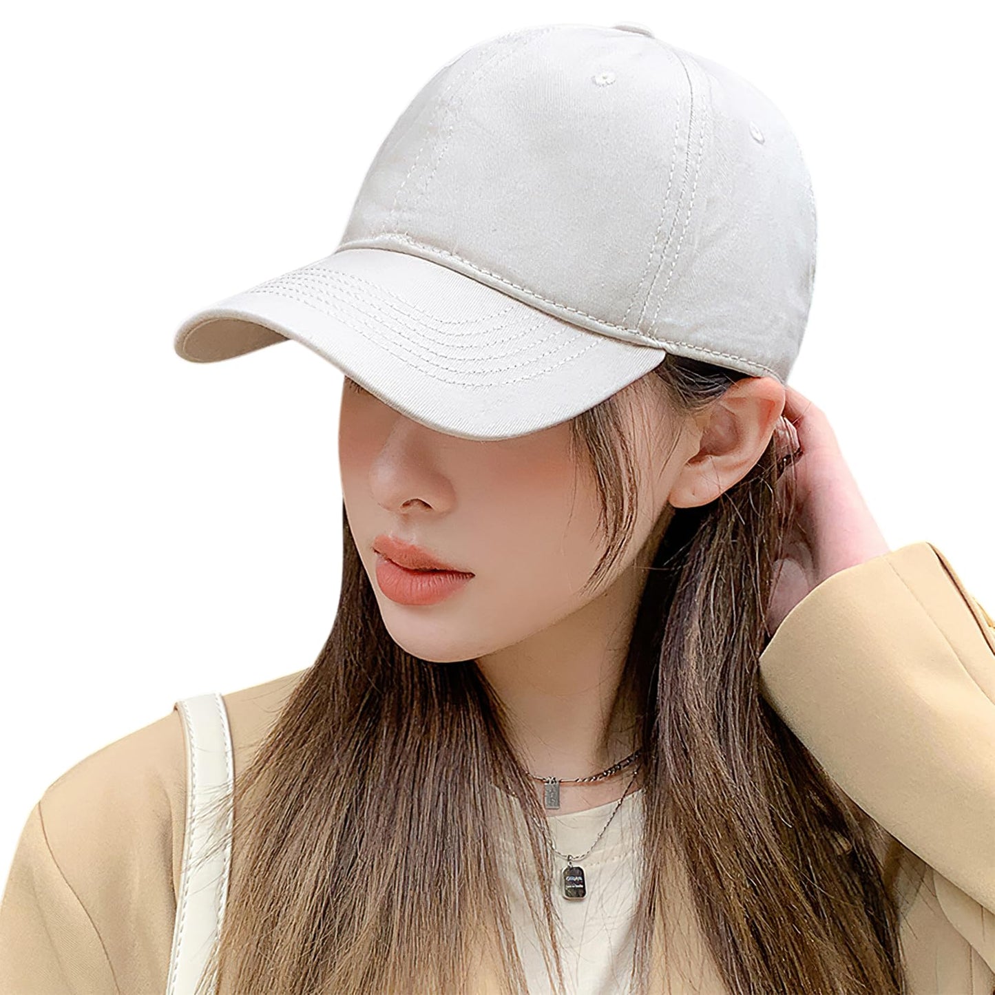 キャップ レディース 大きいサイズ 帽子 【コットン100%・UPF50+認定済・美シルエット】 UVカット帽子 紫外線対策 型崩れない 深め 小顔効果 シンプル おしゃれ 人気 野球帽 アウトドア 男女兼用 調整可能 56-62cm